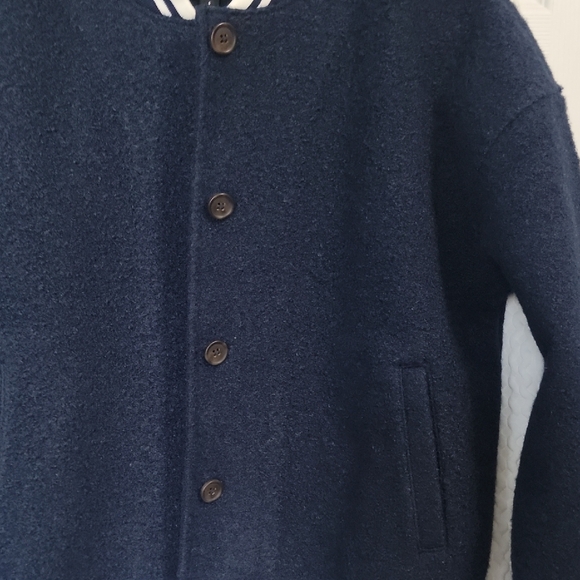 Nwt .J. Crew Womens Dark Blue Varsity Jacket - Picture 3 of 5